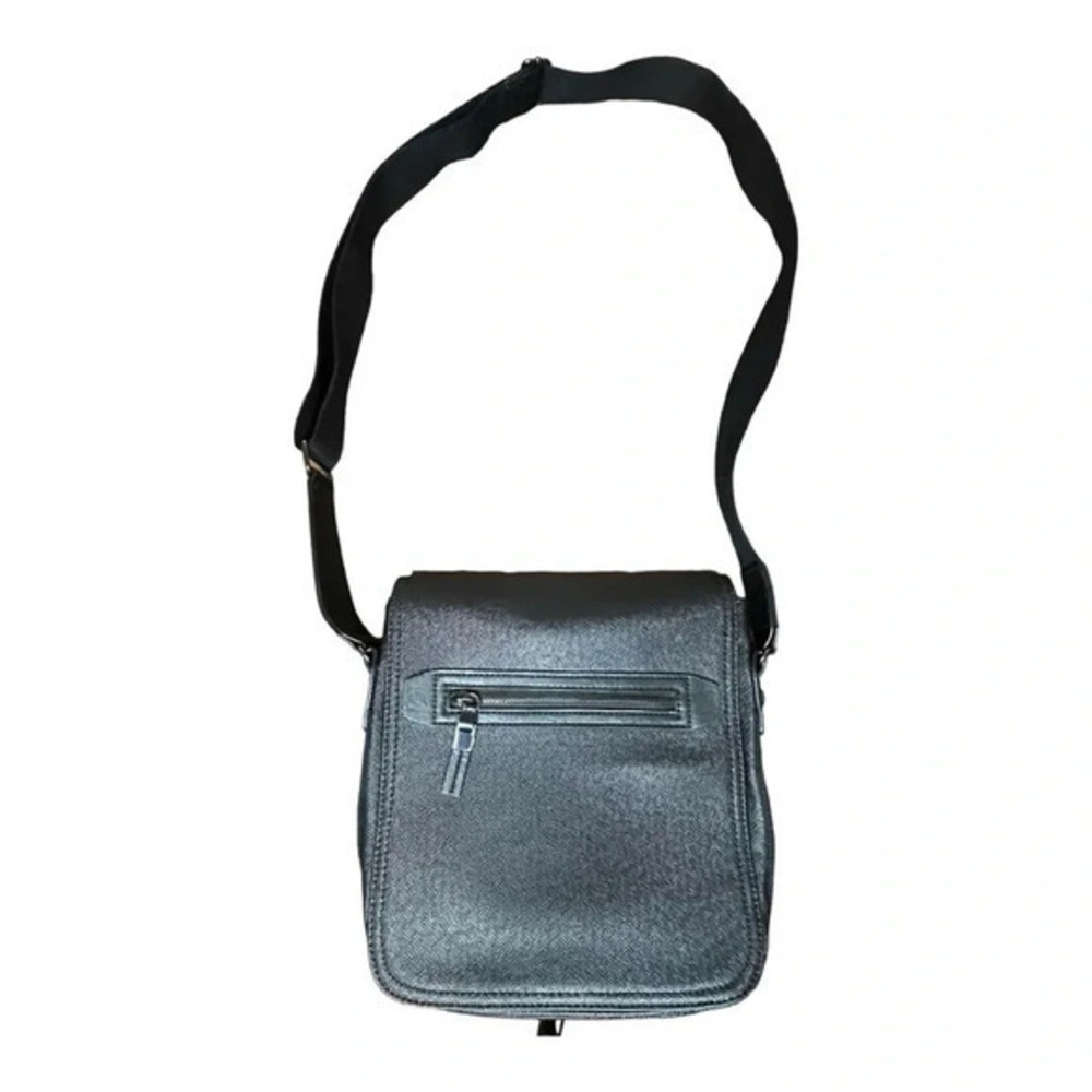 Aldo Messenger Bag Mens OS Black Textured Crossbody Flap Travel Office Bag‎